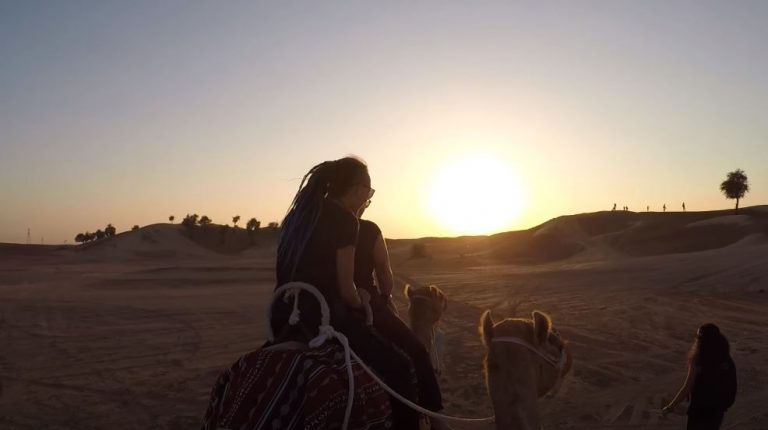 sunset in Dubai Desert